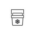 Portable fridge outline icon