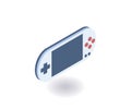 Portable game console isometric icon. Vector 3D illustration for web design