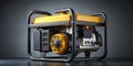 Portable Gasoline Generator for Industrial and Emergency Power Needs A Robust Power Source on a Gray Background
