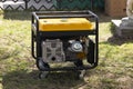 Portable gasoline generator.The use of an autonomous energy source. An additional source of energy Royalty Free Stock Photo