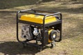 Portable gasoline generator.The use of an autonomous energy source. An additional source of energy Royalty Free Stock Photo