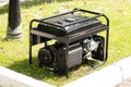 Portable gasoline generator.The use of an autonomous energy source. An additional source of energy Royalty Free Stock Photo