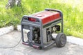 Portable gasoline generator.The use of an autonomous energy source. An additional source of energy Royalty Free Stock Photo