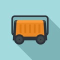 Portable generator icon, flat style