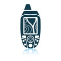 Portable GPS device icon Royalty Free Stock Photo