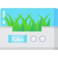 Portable green house machine flat icon vector Royalty Free Stock Photo