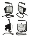Portable halogen construction lamp isolated Royalty Free Stock Photo