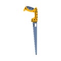 Portable Hand Saw as Construction Tool Vector Illustration