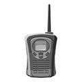 Portable handheld radio icon gray monochrome style