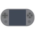 Portable home video game console vector illustration Royalty Free Stock Photo