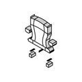 portable hunting chair isometric icon vector illustration Royalty Free Stock Photo