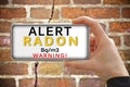 Portable information device for monitoring radioactive gas radon Royalty Free Stock Photo