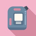 Portable kerosene canister icon flat vector. Chemical heating tank