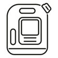 Portable kerosene canister icon outline vector. Chemical heating tank