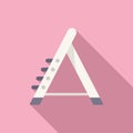 Portable ladder icon flat vector. Wood step Royalty Free Stock Photo