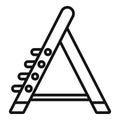 Portable ladder icon outline vector. Wood step Royalty Free Stock Photo