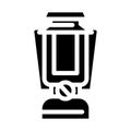 portable lamp glyph icon vector illustration