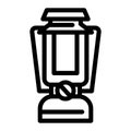 portable lamp line icon vector illustration