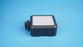 Portable LED Light for Camera on blue background Royalty Free Stock Photo