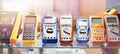 Portable voltmeters in store Royalty Free Stock Photo