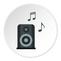 Portable music speacker icon circle