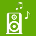 Portable music speacker icon green