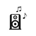 Portable music speacker icon, simple style