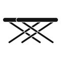 Portable outdoor table icon, simple style