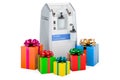 Portable Oxygen Concentrator with gift boxes, 3D rendering