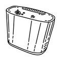 Portable Oxygen Concentrator Icon. Doodle Hand Drawn or Outline Icon Style