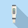 Portable ph meter icon flat vector. Electronic probe