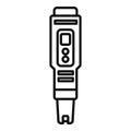 Portable ph meter icon outline vector. Electronic probe