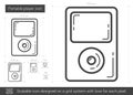 Portable player line icon. Royalty Free Stock Photo