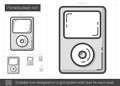 Portable player line icon. Royalty Free Stock Photo