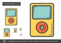 Portable player line icon. Royalty Free Stock Photo