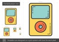 Portable player line icon. Royalty Free Stock Photo