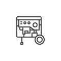 Portable power generator line icon