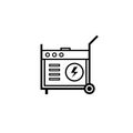 Portable power generator outline icon