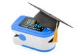 Portable Pulse Oximetry with education hat. 3D rendering