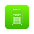 Portable radio icon green vector Royalty Free Stock Photo
