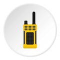 Portable radio transmitter icon circle Royalty Free Stock Photo