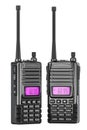 Portable radios walkie-talkie. Two-way radios, rechargeable. 3D rendering