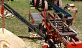 Portable sawmill leave a pile of sawdust