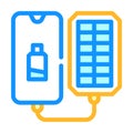 portable solar charger color icon vector illustration
