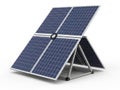 Portable solar panel array on adjustable stand Royalty Free Stock Photo