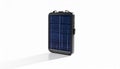 Portable Solar Panel Charger Isolated on White Royalty Free Stock Photo