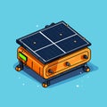 Portable Solar Panel icon in vector illustration