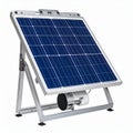 Portable Solar Panel with Sun Tracker System Isolated Royalty Free Stock Photo