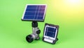 Portable Solar Panels for Green Energy Solutions Royalty Free Stock Photo