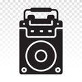 Portable speaker active flat icon for apps or websites